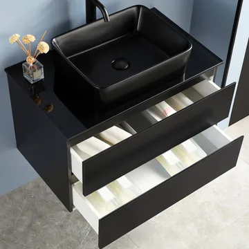 Kommod 80cm | Med tvättställ i svart design | Nimbus - Hus & renovering - Kök & bad - Badrum - Badrumsmöbler & badrumsinredning - Tvättställsskåp & kommod