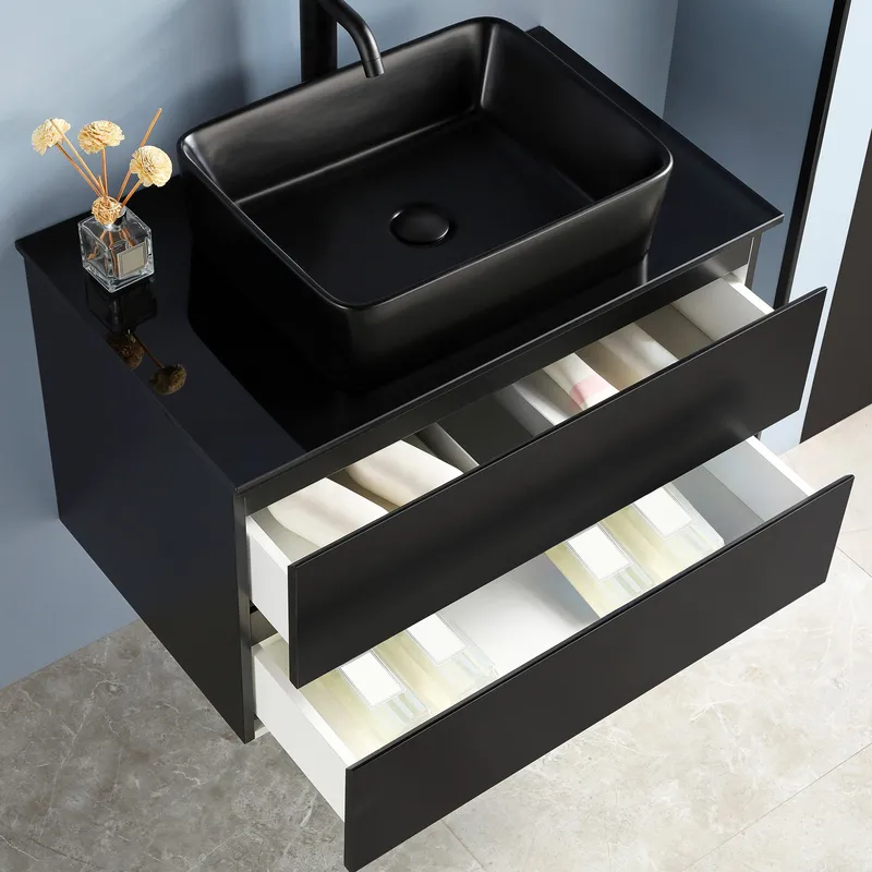 Kommod 80cm | Med tvättställ i svart design | Nimbus - Hus & renovering - Kök & bad - Badrum - Badrumsmöbler & badrumsinredning - Tvättställsskåp & kommod