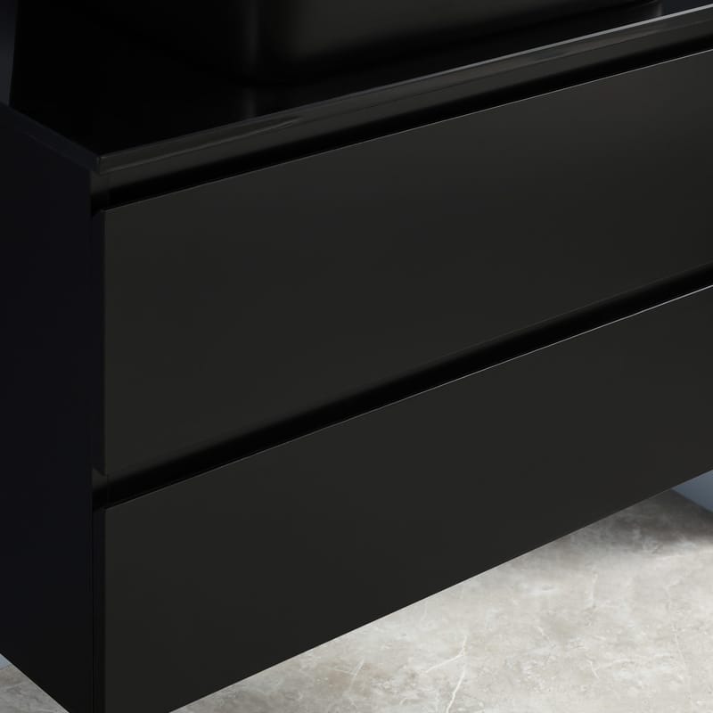 Kommod 80cm | Med tvättställ i svart design | Nimbus - Hus & renovering - Kök & bad - Badrum - Badrumsmöbler & badrumsinredning - Tvättställsskåp & kommod