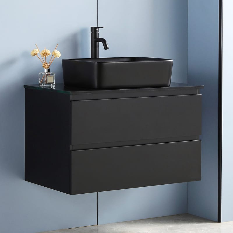 Kommod 80cm | Med tvättställ i svart design | Nimbus, undefined