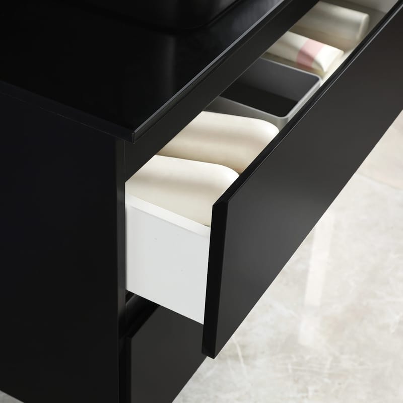 Kommod 80cm | Med tvättställ i svart design | Nimbus - Hus & renovering - Kök & bad - Badrum - Badrumsmöbler & badrumsinredning - Tvättställsskåp & kommod