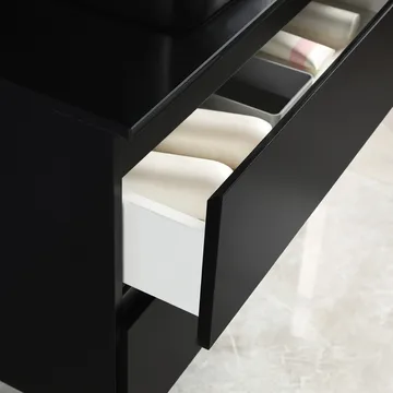 Kommod 80cm | Med tvättställ i svart design | Nimbus - Hus & renovering - Kök & bad - Badrum - Badrumsmöbler & badrumsinredning - Tvättställsskåp & kommod