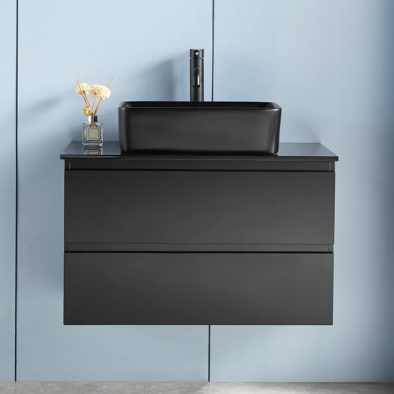 Kommod 80cm | Med tvättställ i svart design | Nimbus - Hus & renovering - Kök & bad - Badrum - Badrumsmöbler & badrumsinredning - Tvättställsskåp & kommod