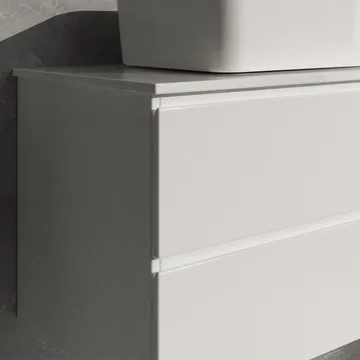 Kommod 80cm | Med tvättställ | Nimbus vit - Hus & renovering - Kök & bad - Badrum - Badrumsmöbler & badrumsinredning - Tvättställsskåp & kommod