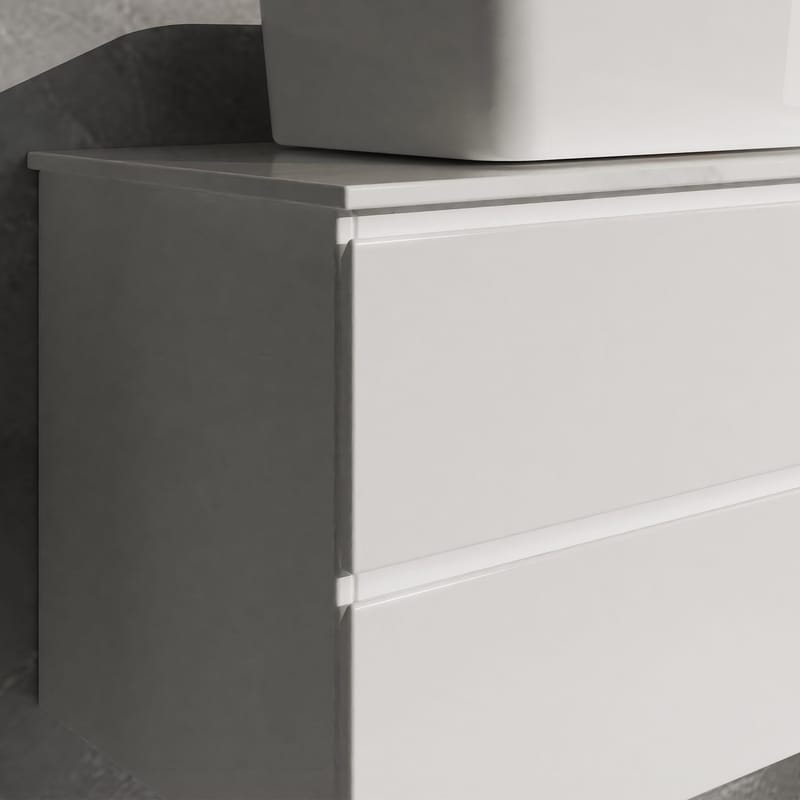 Kommod 80cm | Med tvättställ | Nimbus vit - Hus & renovering - Kök & bad - Badrum - Badrumsmöbler & badrumsinredning - Tvättställsskåp & kommod