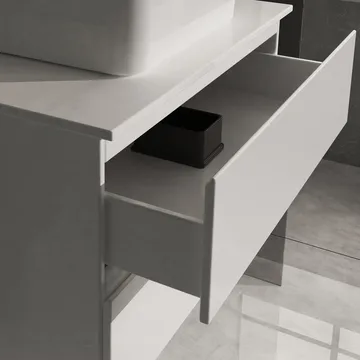 Kommod 80cm | Med tvättställ | Nimbus vit - Hus & renovering - Kök & bad - Badrum - Badrumsmöbler & badrumsinredning - Tvättställsskåp & kommod