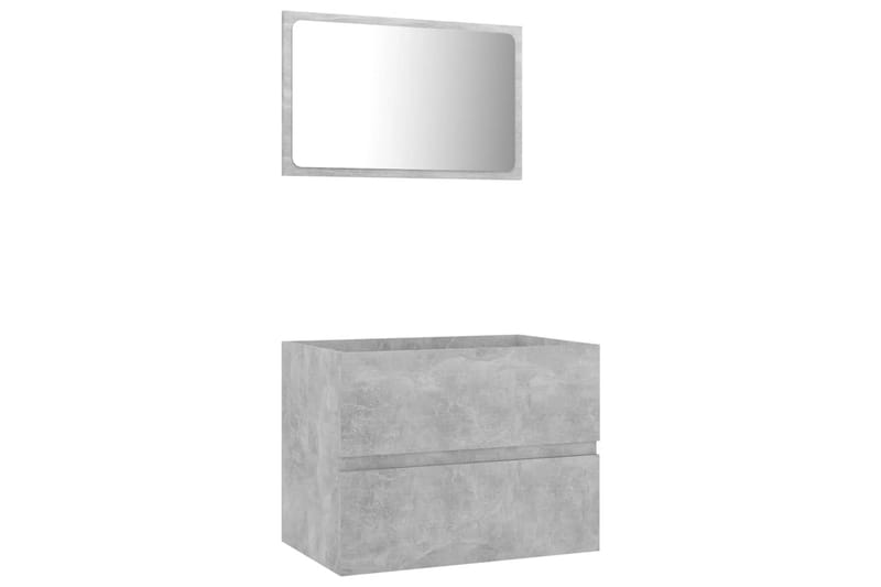 Badrumsmöbler 2 delar betonggrå spånskiva - Grå - Hus & renovering - Kök & bad - Badrum - Badrumsmöbler & badrumsinredning - Kompletta möbelpaket badrum