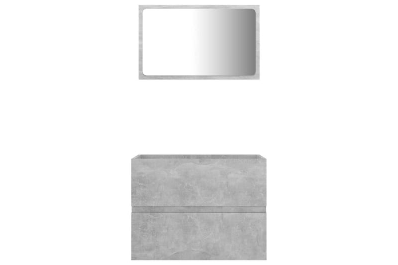 Badrumsmöbler 2 delar betonggrå spånskiva - Grå - Hus & renovering - Kök & bad - Badrum - Badrumsmöbler & badrumsinredning - Kompletta möbelpaket badrum