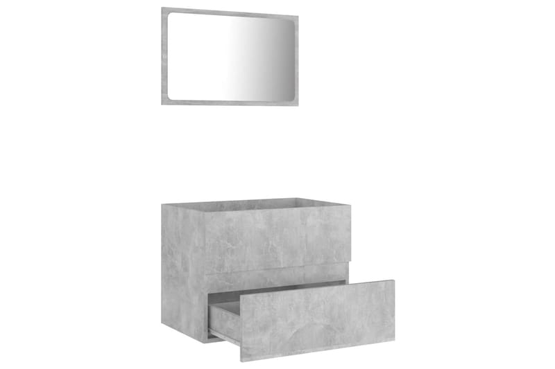 Badrumsmöbler 2 delar betonggrå spånskiva - Grå - Hus & renovering - Kök & bad - Badrum - Badrumsmöbler & badrumsinredning - Kompletta möbelpaket badrum
