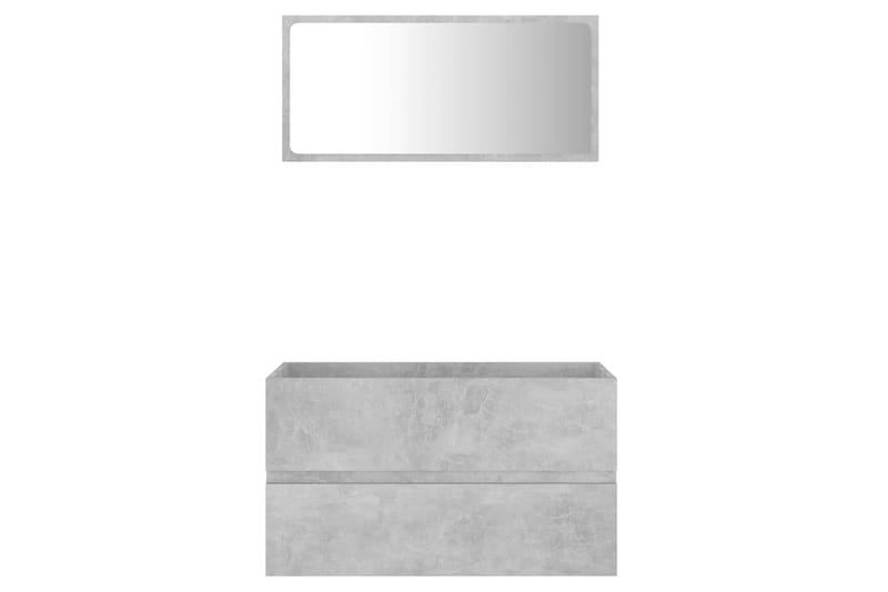 Badrumsmöbler 2 delar betonggrå spånskiva - Grå - Hus & renovering - Kök & bad - Badrum - Badrumsmöbler & badrumsinredning - Kompletta möbelpaket badrum