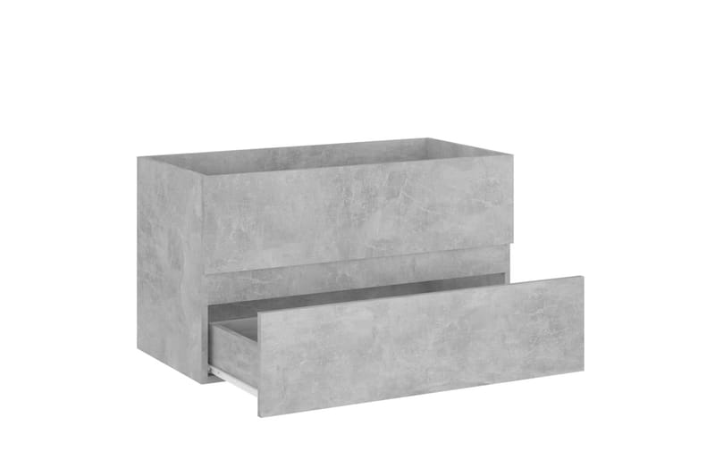 Badrumsmöbler 2 delar betonggrå spånskiva - Grå - Kompletta möbelpaket badrum