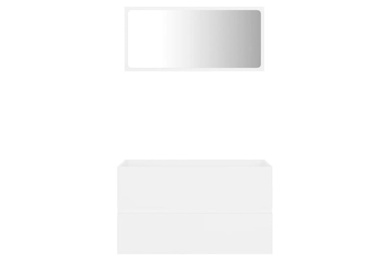 Badrumsmöbler 2 delar set vit spånskiva - Vit - Hus & renovering - Kök & bad - Badrum - Badrumsmöbler & badrumsinredning - Kompletta möbelpaket badrum