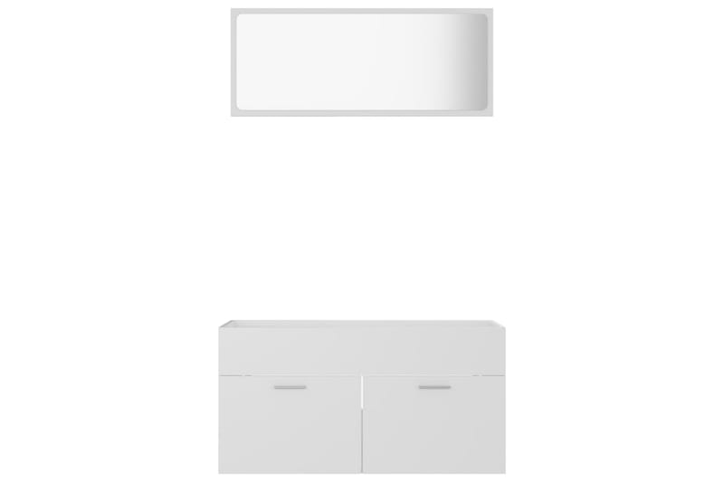 Badrumsmöbler 2 delar set vit spånskiva - Vit - Hus & renovering - Kök & bad - Badrum - Badrumsmöbler & badrumsinredning - Kompletta möbelpaket badrum