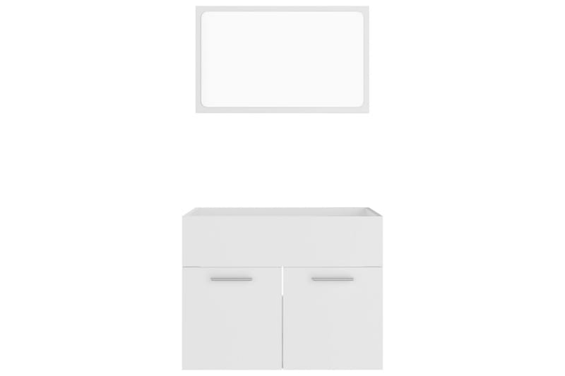 Badrumsmöbler 2 delar set vit spånskiva - Vit - Hus & renovering - Kök & bad - Badrum - Badrumsmöbler & badrumsinredning - Kompletta möbelpaket badrum
