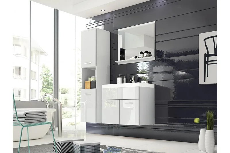 Badrumsmöbler Delorimier 35 cm - Vit - Hus & renovering - Kök & bad - Badrum - Badrumsmöbler & badrumsinredning - Kompletta möbelpaket badrum