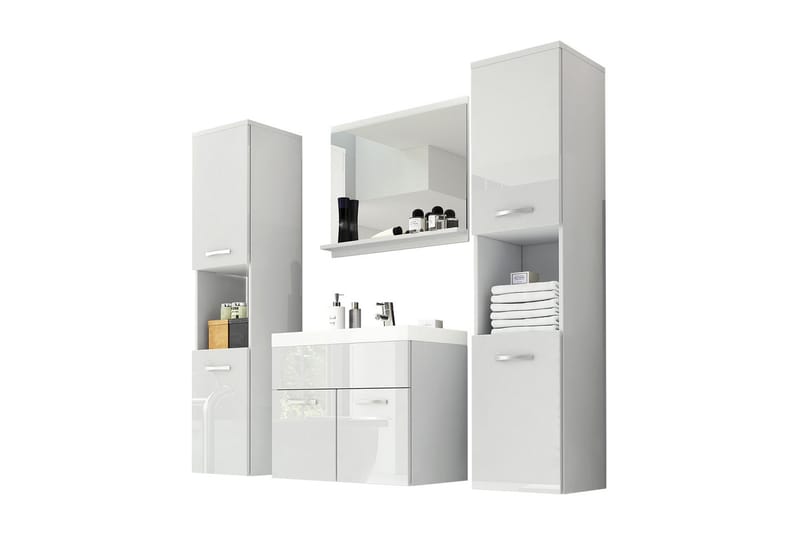 Badrumsmöbler Delorimier XL 35 cm - Vit - Hus & renovering - Kök & bad - Badrum - Badrumsmöbler & badrumsinredning - Kompletta möbelpaket badrum