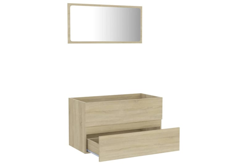 Badrumsmöbler set 2 delar sonoma-ek spånskiva - Brun - Hus & renovering - Kök & bad - Badrum - Badrumsmöbler & badrumsinredning - Kompletta möbelpaket badrum