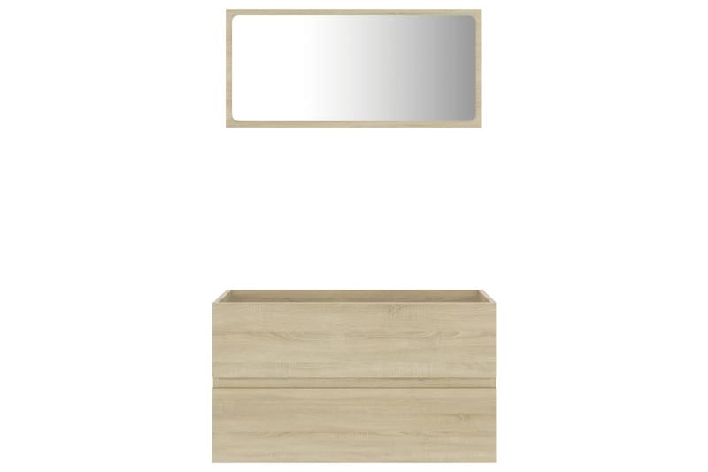 Badrumsmöbler set 2 delar sonoma-ek spånskiva - Brun - Hus & renovering - Kök & bad - Badrum - Badrumsmöbler & badrumsinredning - Kompletta möbelpaket badrum