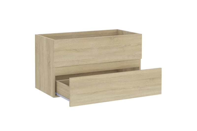 Badrumsmöbler set 2 delar sonoma-ek spånskiva - Brun - Hus & renovering - Kök & bad - Badrum - Badrumsmöbler & badrumsinredning - Kompletta möbelpaket badrum