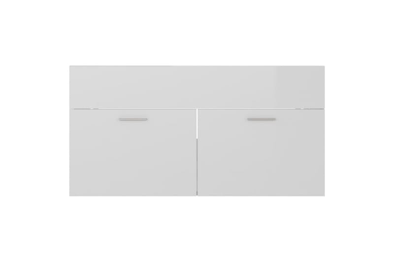 Badrumsmöbler set 2 delar vit högglans spånskiva - Vit - Hus & renovering - Kök & bad - Badrum - Badrumsmöbler & badrumsinredning - Kompletta möbelpaket badrum