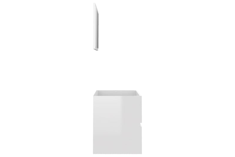 Badrumsmöbler set 2 delar vit högglans spånskiva - Vit - Hus & renovering - Kök & bad - Badrum - Badrumsmöbler & badrumsinredning - Kompletta möbelpaket badrum