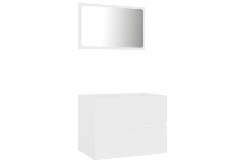 Badrumsmöbler set 2 delar vit spånskiva - Vit - Hus & renovering - Kök & bad - Badrum - Badrumsmöbler & badrumsinredning - Kompletta möbelpaket badrum