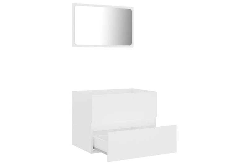 Badrumsmöbler set 2 delar vit spånskiva - Vit - Hus & renovering - Kök & bad - Badrum - Badrumsmöbler & badrumsinredning - Kompletta möbelpaket badrum