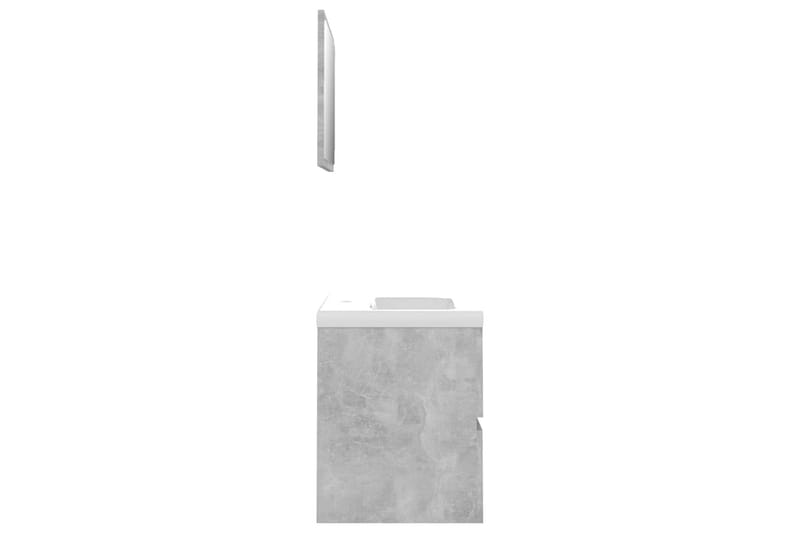 Badrumsmöbler set betonggrå spånskiva - Grå - Hus & renovering - Kök & bad - Badrum - Badrumsmöbler & badrumsinredning - Kompletta möbelpaket badrum