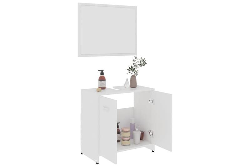Badrumsmöbler set vit spånskiva - Vit - Hus & renovering - Kök & bad - Badrum - Badrumsmöbler & badrumsinredning - Kompletta möbelpaket badrum