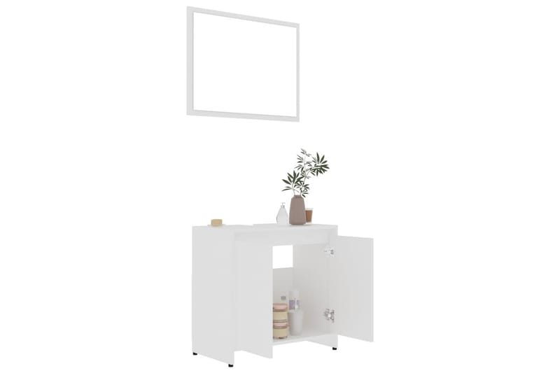 Badrumsmöbler set vit spånskiva - Vit - Hus & renovering - Kök & bad - Badrum - Badrumsmöbler & badrumsinredning - Kompletta möbelpaket badrum