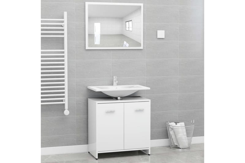 Badrumsmöbler set vit spånskiva - Vit - Hus & renovering - Kök & bad - Badrum - Badrumsmöbler & badrumsinredning - Kompletta möbelpaket badrum