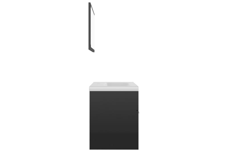 Badrumsmöbler svart högglans spånskiva - Svart - Hus & renovering - Kök & bad - Badrum - Badrumsmöbler & badrumsinredning - Kompletta möbelpaket badrum