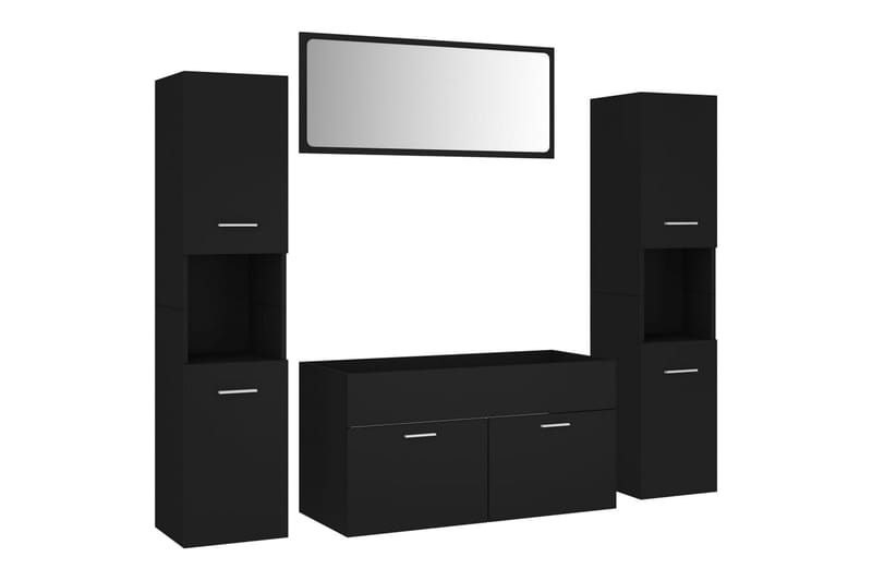 Badrumsmöbler svart spånskiva - Svart - Hus & renovering - Kök & bad - Badrum - Badrumsmöbler & badrumsinredning - Kompletta möbelpaket badrum