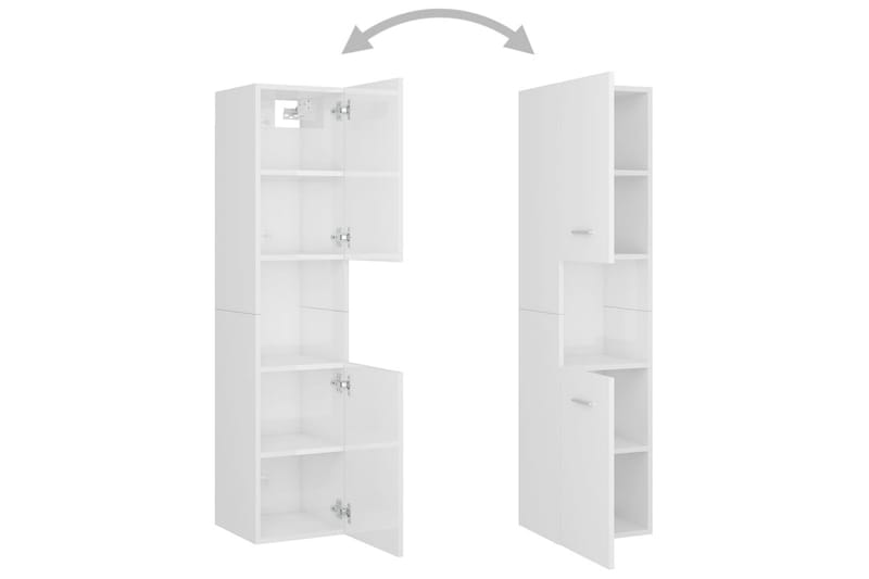 Badrumsmöbler vit högglans spånskiva - Vit - Hus & renovering - Kök & bad - Badrum - Badrumsmöbler & badrumsinredning - Kompletta möbelpaket badrum