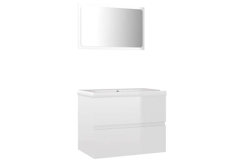 Badrumsmöbler vit högglans spånskiva - Vit - Hus & renovering - Kök & bad - Badrum - Badrumsmöbler & badrumsinredning - Kompletta möbelpaket badrum