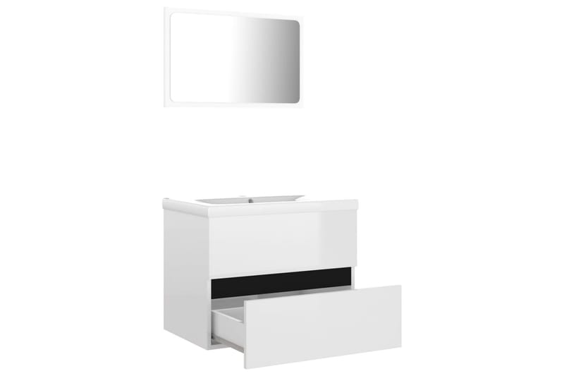Badrumsmöbler vit högglans spånskiva - Vit - Hus & renovering - Kök & bad - Badrum - Badrumsmöbler & badrumsinredning - Kompletta möbelpaket badrum