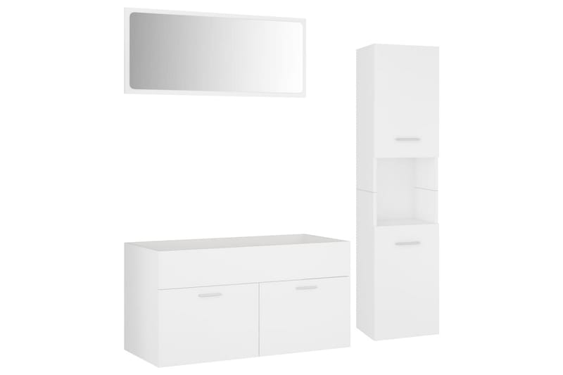 Badrumsmöbler vit spånskiva - Vit - Hus & renovering - Kök & bad - Badrum - Badrumsmöbler & badrumsinredning - Kompletta möbelpaket badrum