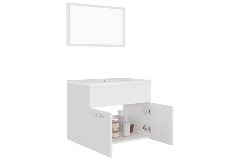 Badrumsmöbler vit spånskiva - Vit - Hus & renovering - Kök & bad - Badrum - Badrumsmöbler & badrumsinredning - Kompletta möbelpaket badrum