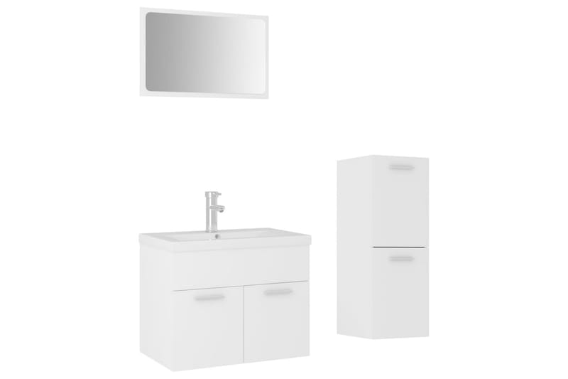 Badrumsmöbler vit spånskiva - Vit - Hus & renovering - Kök & bad - Badrum - Badrumsmöbler & badrumsinredning - Kompletta möbelpaket badrum