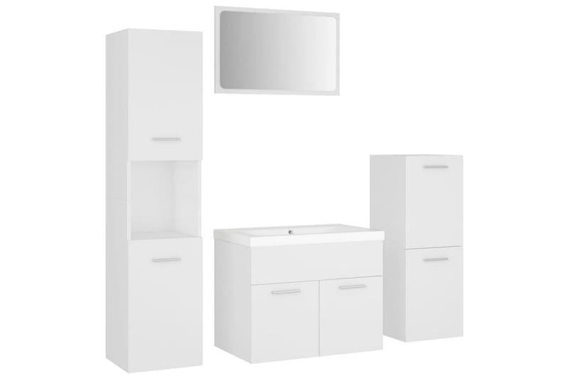 Badrumsmöbler vit spånskiva - Vit - Hus & renovering - Kök & bad - Badrum - Badrumsmöbler & badrumsinredning - Kompletta möbelpaket badrum