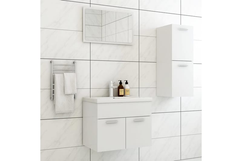 Badrumsmöbler vit spånskiva - Vit - Hus & renovering - Kök & bad - Badrum - Badrumsmöbler & badrumsinredning - Kompletta möbelpaket badrum