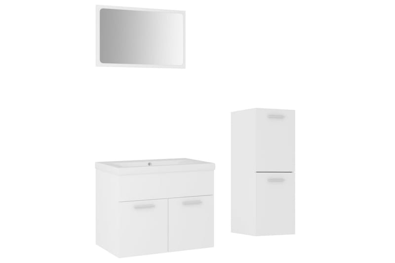 Badrumsmöbler vit spånskiva - Vit - Hus & renovering - Kök & bad - Badrum - Badrumsmöbler & badrumsinredning - Kompletta möbelpaket badrum
