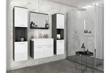 Badrumsmöbler - Vit|Svart - Hus & renovering - Kök & bad - Badrum - Badrumsmöbler & badrumsinredning - Kompletta möbelpaket badrum