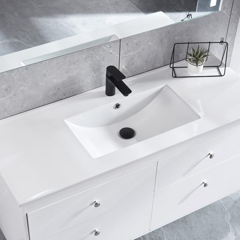 Badrumspaket Kommod 120cm Högskåp och LED-spegel 120 cm Silv - Lyfco - Hus & renovering - Kök & bad - Badrum - Badrumsmöbler & badrumsinredning - Kompletta möbelpaket badrum