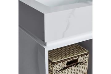 Badrumspaket LED-spegelskåp 120 cm Vit - Hus & renovering - Kök & bad - Badrum - Badrumsmöbler & badrumsinredning - Kompletta möbelpaket badrum