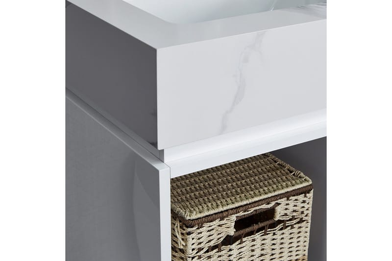 Badrumspaket LED-spegelskåp 120 cm Vit - Hus & renovering - Kök & bad - Badrum - Badrumsmöbler & badrumsinredning - Kompletta möbelpaket badrum