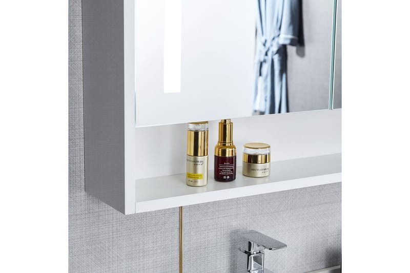 Badrumspaket LED-spegelskåp 120 cm Vit - Hus & renovering - Kök & bad - Badrum - Badrumsmöbler & badrumsinredning - Kompletta möbelpaket badrum