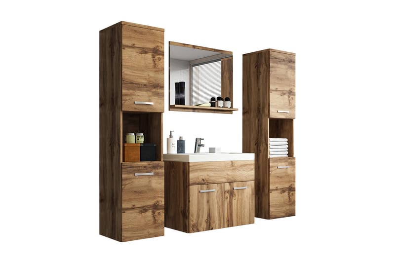 Badrumsset Delorimier XL - Natur - Hus & renovering - Kök & bad - Badrum - Badrumsmöbler & badrumsinredning - Kompletta möbelpaket badrum