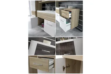 Ericka Badrumsset - Ek/Vit/Högglans - Hus & renovering - Kök & bad - Badrum - Badrumsmöbler & badrumsinredning - Kompletta möbelpaket badrum