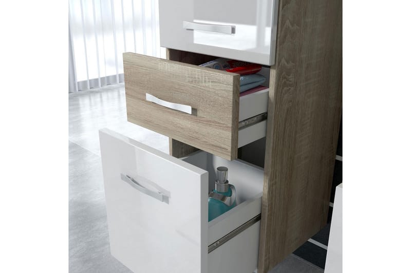 Ericka Badrumsset - Ek/Vit/Högglans - Hus & renovering - Kök & bad - Badrum - Badrumsmöbler & badrumsinredning - Kompletta möbelpaket badrum